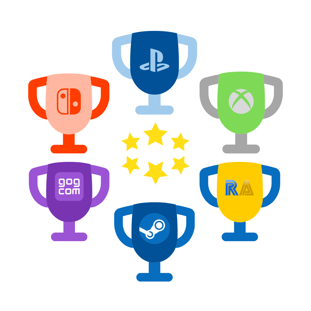Trophy Rooms - Track achievements across Nintendo, PlayStation, Xbox, Steam, GOG, and RetroAchievements